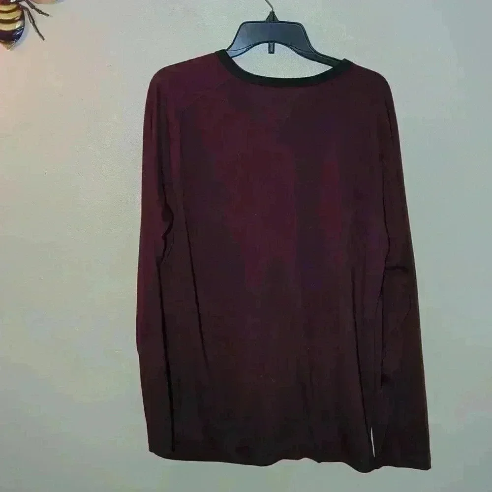 The North Face, burgundy, XL long sleeve shirt